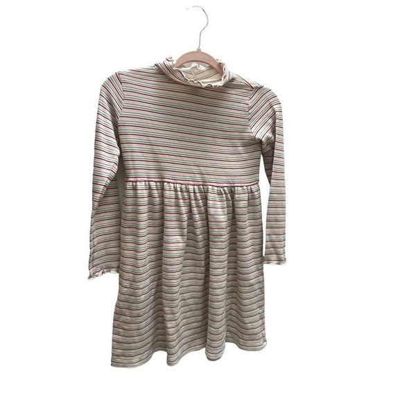 Hanna Andersson Striped Holiday Dress with Mock turtleneck, Size 10 girls - Picture 2 of 7